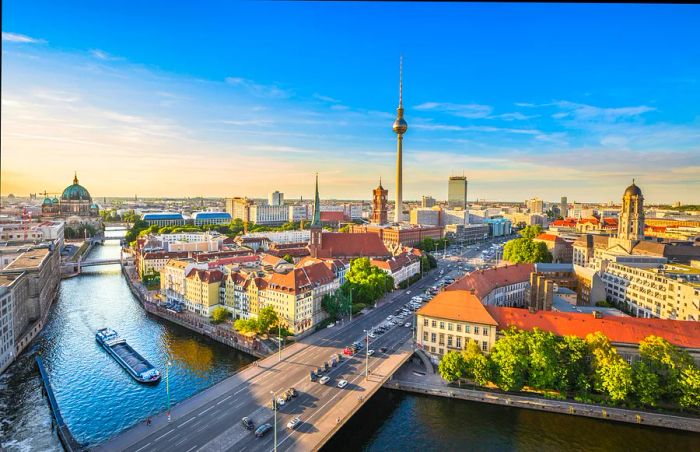 The skyline of Berlin, Germany