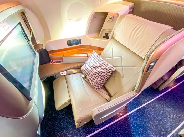 Business class on Singapore Airlines' A350-900ULR