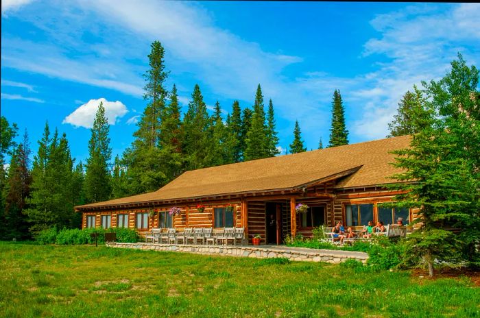 The patio at Jenny Lake Lodge in Grand Teton National Park, Wyoming