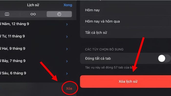 Hướng dẫn xóa lịch sử trên iPhone - Bước 3