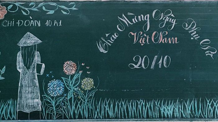 Mẫu trang trí bảng 20/10 2