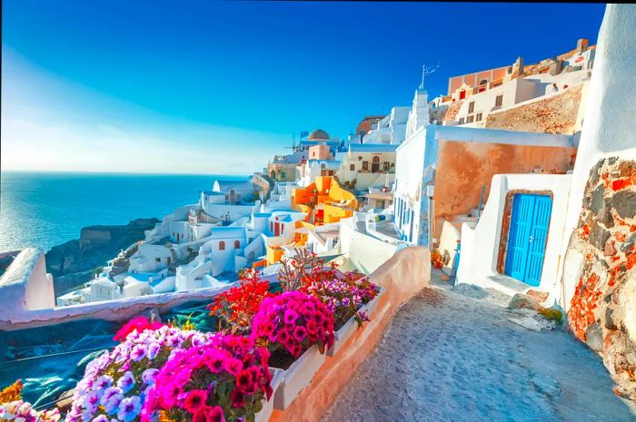 The picturesque houses of Santorini, Greece