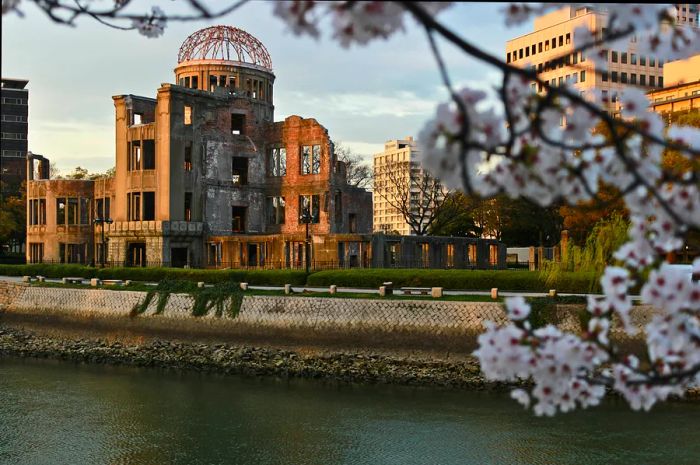 The Atomic Bomb Dome in spring, Hiroshima, Japan