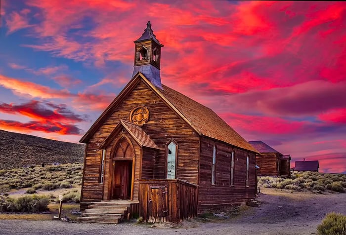 Twilight at the Ghost Town.