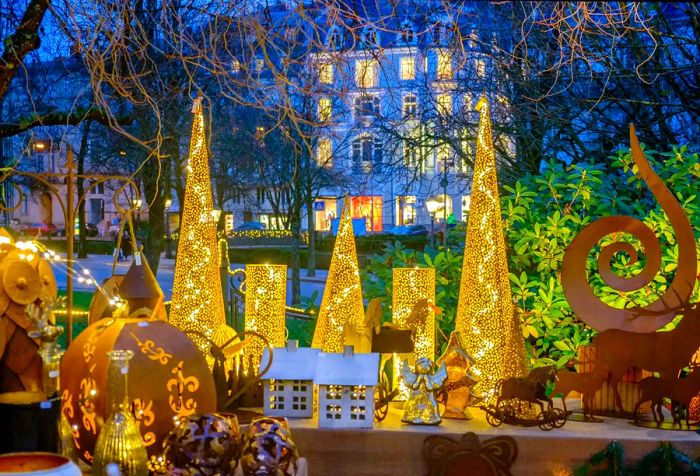 Baden-Baden, showcasing iron crafts at the Christmas market