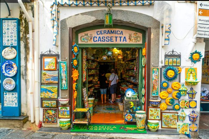 A charming ceramic shop in Vietri.