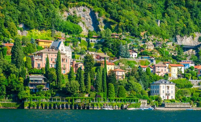 Villa Pizzo in Cernobbio, a picturesque village on Lake Como, Lombardy, Italy.