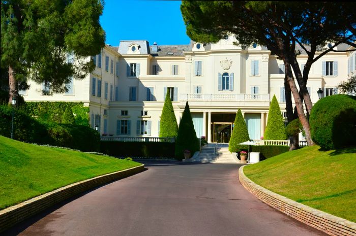 The entrance to Hotel du Cap-Eden-Roc, France.