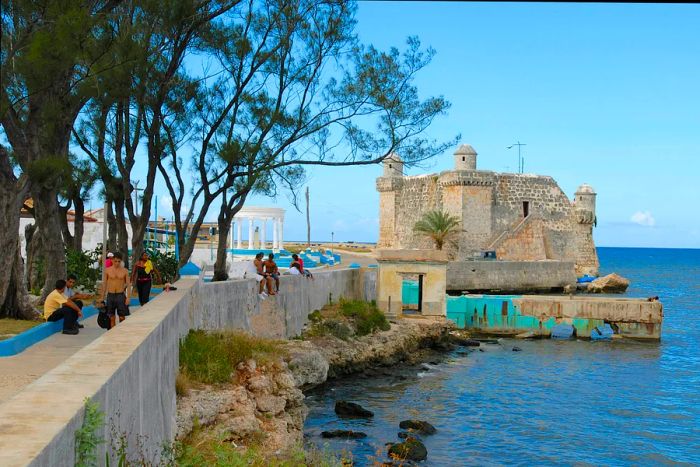 Seaside view and fortress of Cojímar, Cuba