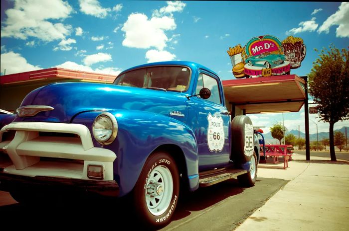 A roadside attraction along historic Route 66 in Kingman, Arizona