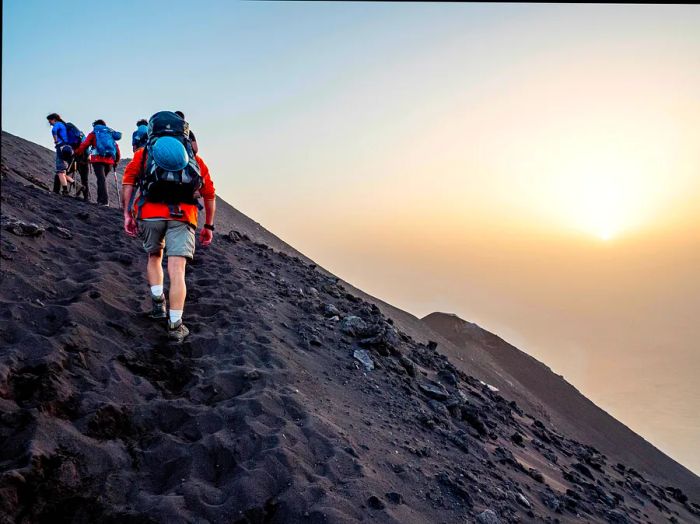 Hiking Stromboli Volcano, Aeolian Islands; Sicily, Italy