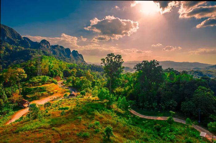 Sunrise at Um Phang Wildlife Sanctuary, Phang Nga Bay