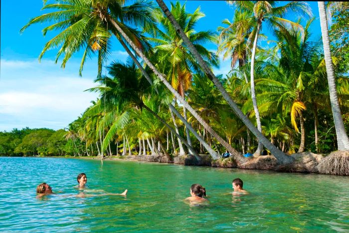 Friends enjoying their vacation in Bocas del Toro, Panama