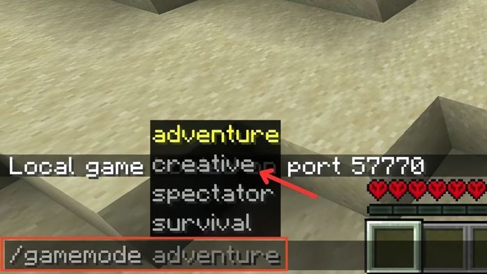 Hướng dẫn thay đổi chế độ Gamemode trong Minecraft