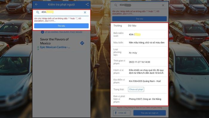 Hướng dẫn kiểm tra phạt nguội xe máy, ô tô trên điện thoại Android - bước 3