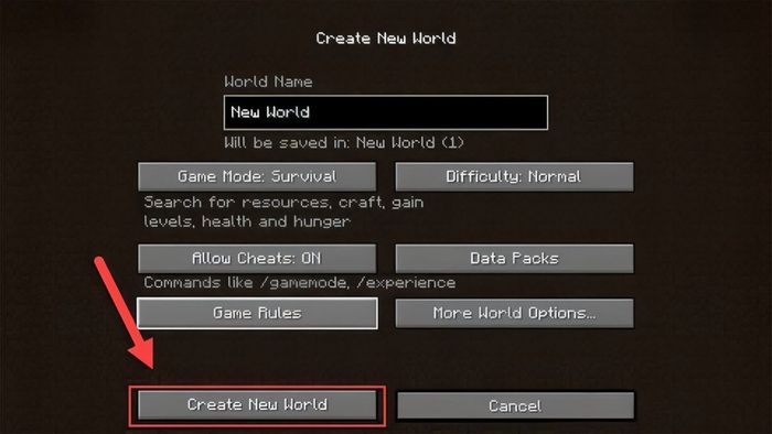 Hướng dẫn nhập lệnh cheats trong Minecraft, bước 3