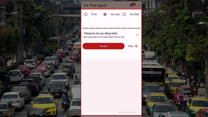 Hướng dẫn kiểm tra phạt nguội xe máy, ô tô trên điện thoại iPhone - bước 2