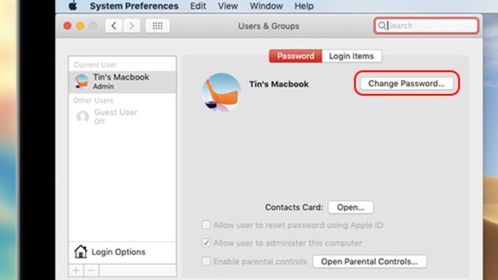 Hướng dẫn thay đổi mật khẩu trên MacBook