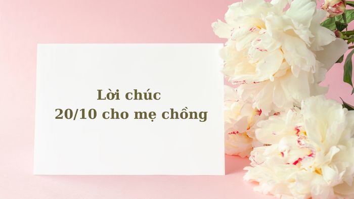 Tại sao cần gửi lời chúc 20/10 đến mẹ chồng