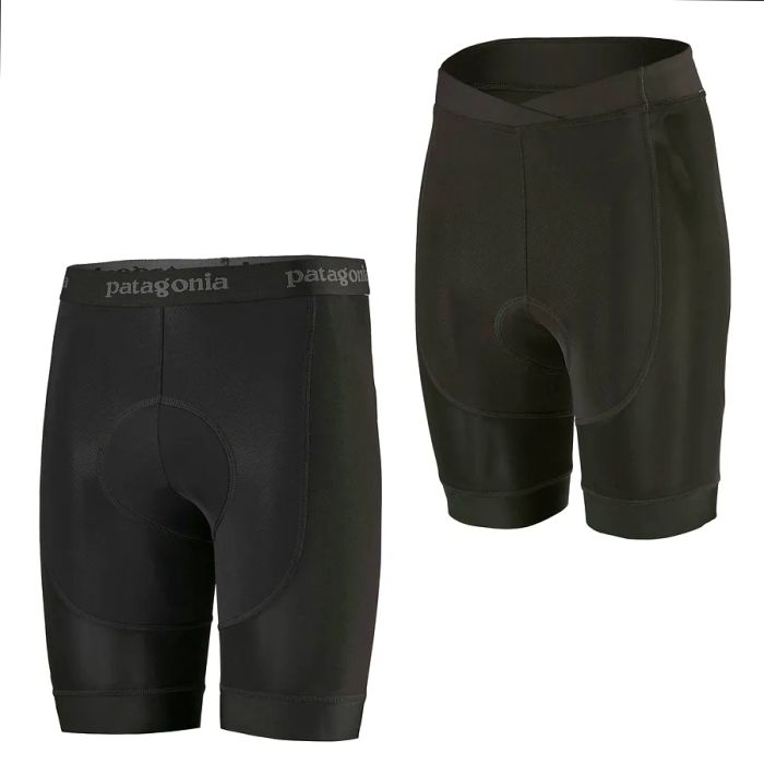 Black men's bike shorts from Patagonia