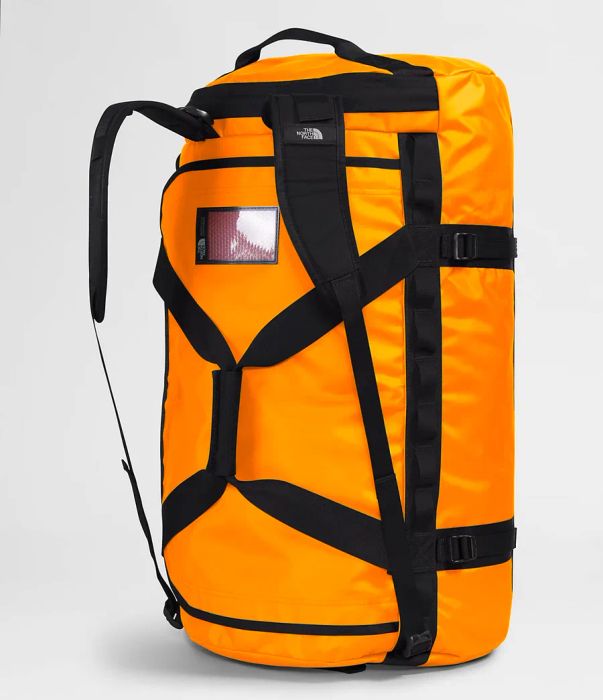 Yellow duffel bag from North Face