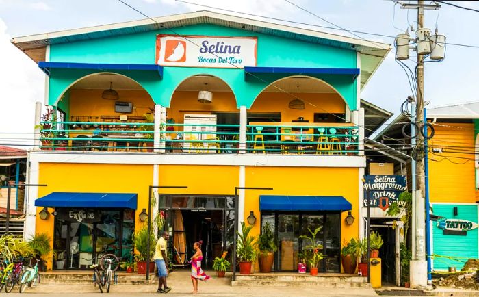 A glimpse of Selinas hostel on Bocas del Toro island in Panama.