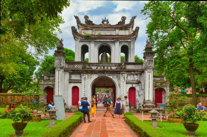 Entrance to the Confucius Temple of Literature, Hanoi, Vietnam