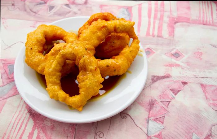 A serving of Peru's dessert specialty, picarones