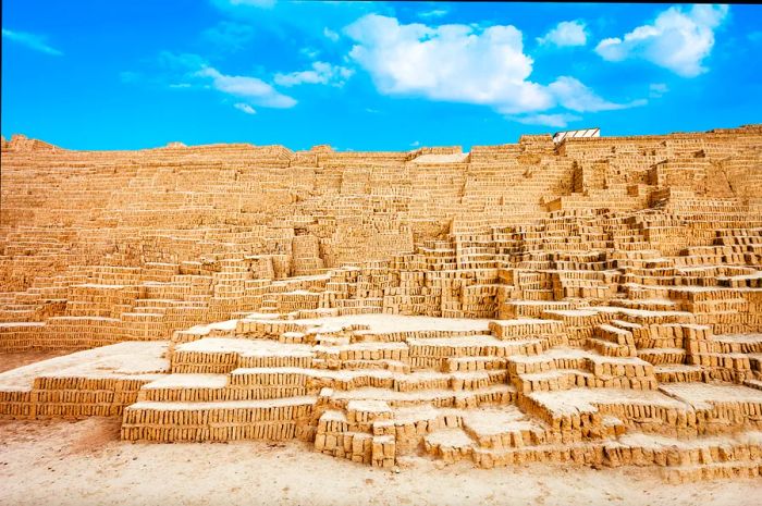 The Huaca Pucllana in the Miraflores district of Lima offers guided tours