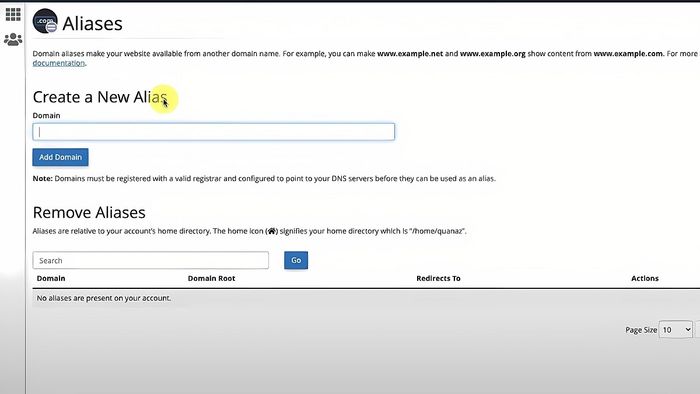 Hướng dẫn sử dụng các chức năng trong Alias domain