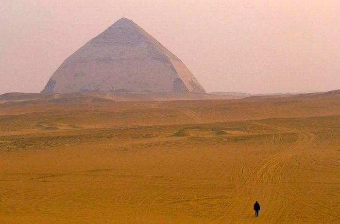 Bent Pyramid at Dahshur, a UNESCO World Heritage Site in Egypt