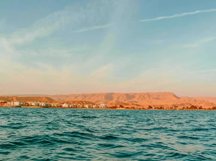 Skyline of Ain El Sokhna along the Suez Gulf, Egypt