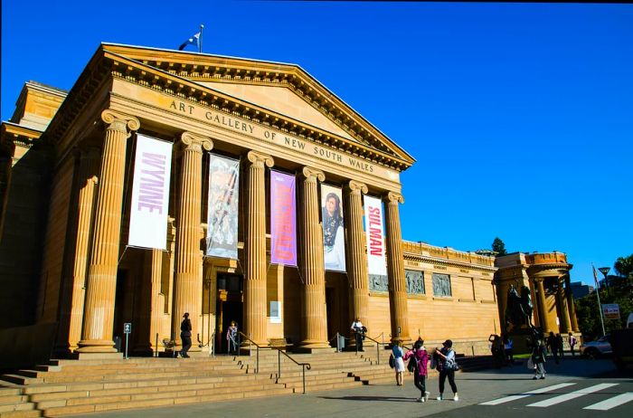 Guests at the entrance of the Art Gallery of New South Wales