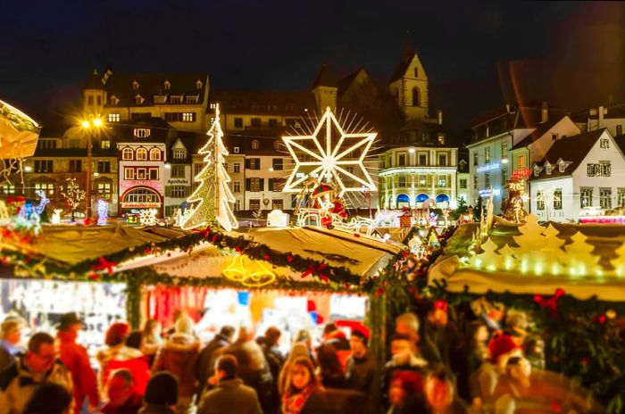 The Christmas market in Basel's old town, one of Switzerland's largest and most vibrant cities, is a must-see.