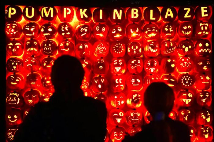 Put your pumpkin-carving skills to the test against the stunning displays at the Great Jack O'Lantern Blaze, an annual event near Sleepy Hollow. Bryan R. Smith/Getty Images