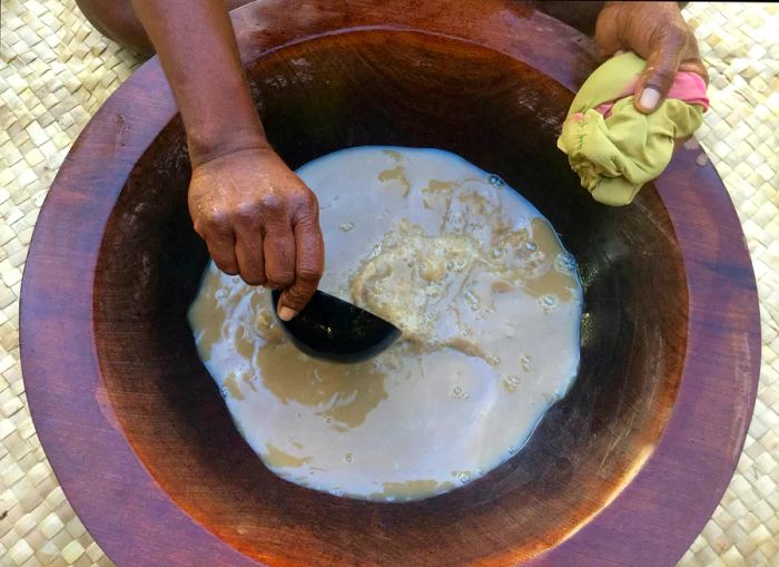 Traditional Kava, the national drink of Fiji