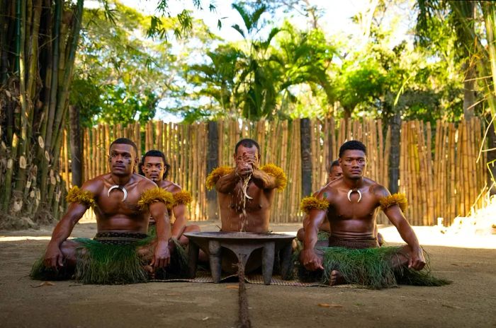 Experience a traditional Kava ceremony in Nadi for a true taste of Fijian culture. Alipate Laveti for Dinogo Planet