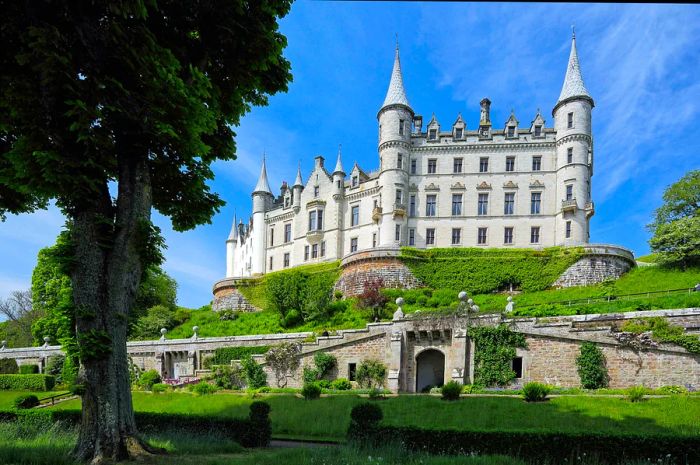 Dunrobin Castle and its gardens, Golspie, Scotland