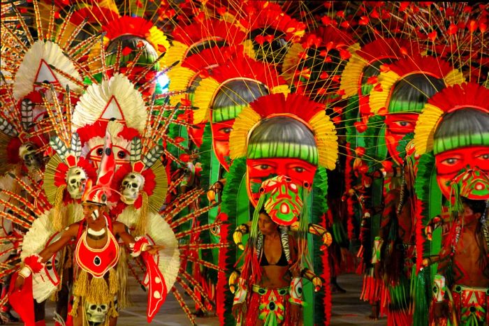 Festivities at Boi Bumba, the largest folklore celebration in Brazil