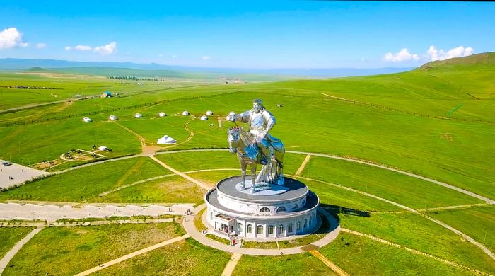 The iconic Chinggis Khan statue near Nalaikh