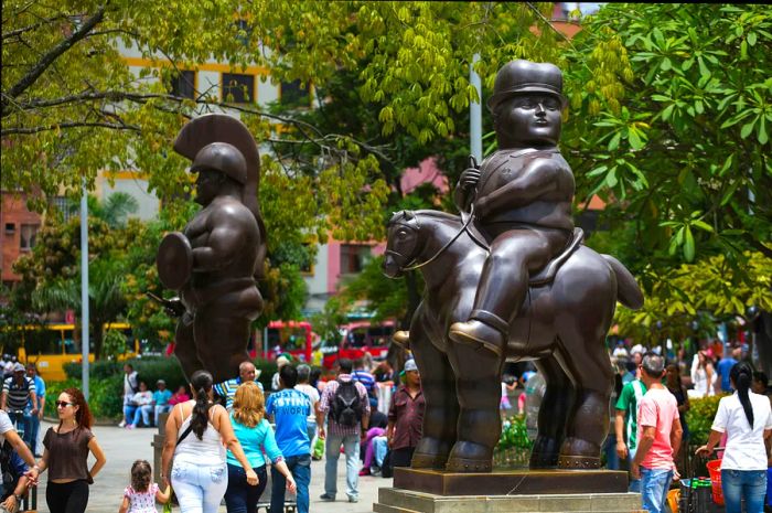 Sculptures at Botero Plaza in Medellín