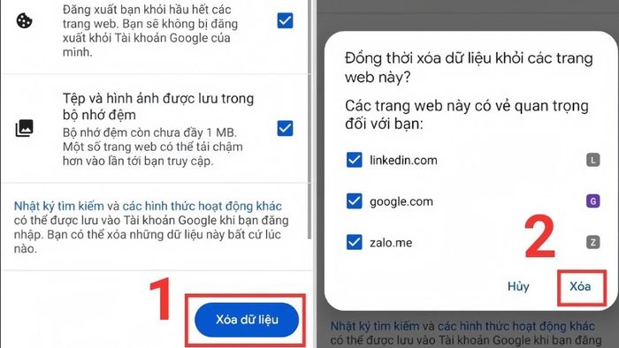 Giải phóng dung lượng OPPO bằng cách xóa dữ liệu trình duyệt web - Bước 4