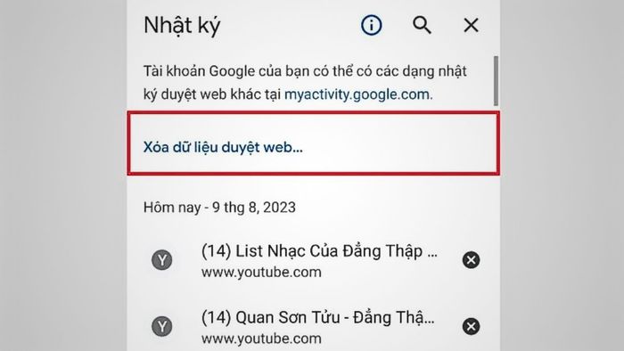Giải phóng dung lượng OPPO bằng cách xóa dữ liệu trình duyệt web - Bước 3