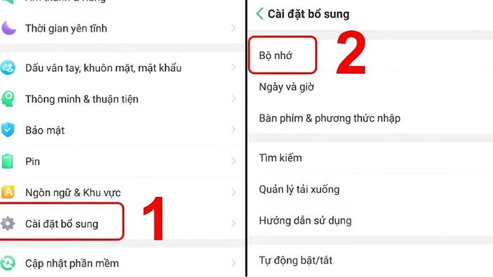 Kiểm tra dung lượng điện thoại OPPO - Bước 1