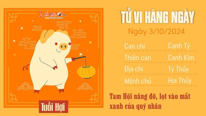 Tử vi hàng ngày 3/10/2024 - Tuổi Hợi