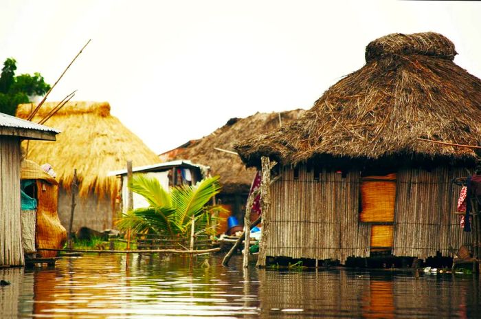 The stilt village of Ganvie in Benin