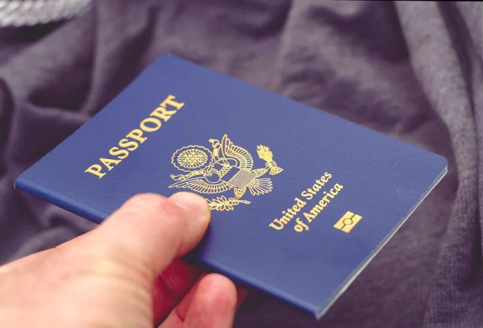 A stock image of a U.S. passport, captured with a Canon EOS 1DX Mark II camera.