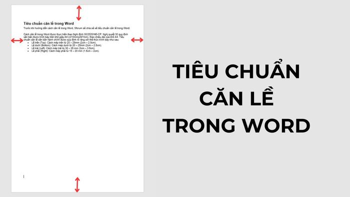Các tiêu chuẩn và hướng dẫn căn lề trong Word