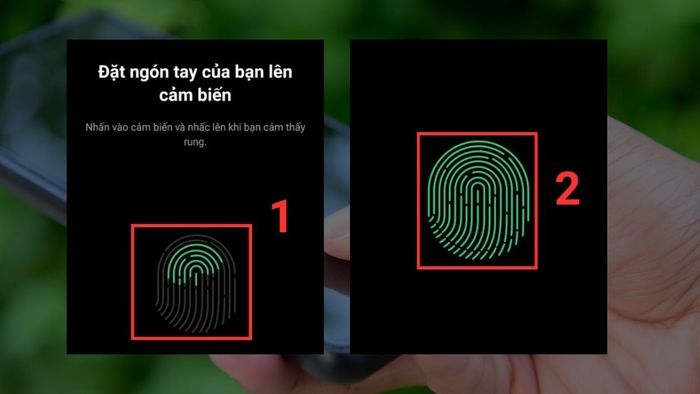 Mở khóa màn hình OPPO bằng vân tay - Bước 2