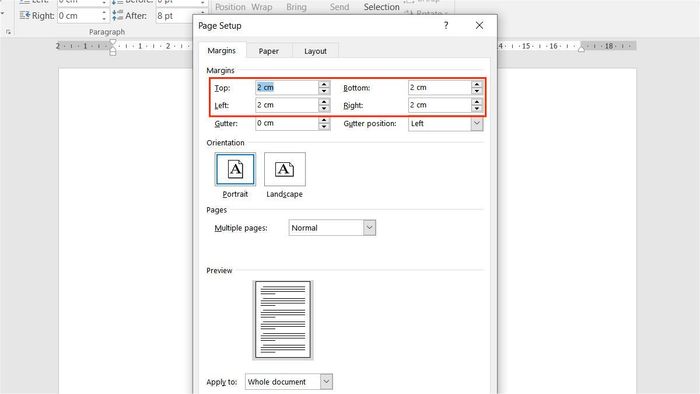Hướng dẫn căn lề trong Word và thiết lập lề mặc định